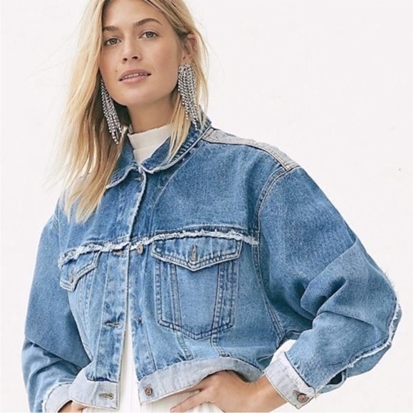 Free People Bedford Cropped Jean Jacket - Picture 10 of 10